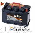 59218MF 12v 92ah rechargeable battery for car